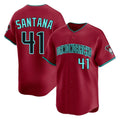 Arizona Diamondbacks #41 Carlos Santana Player Red HeidiMiller Limited Home Game Stitched Jerseys