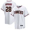 Arizona Diamondbacks #28 Nolan Arenado Player White HeidiMiller Home Game Stitched Jerseys
