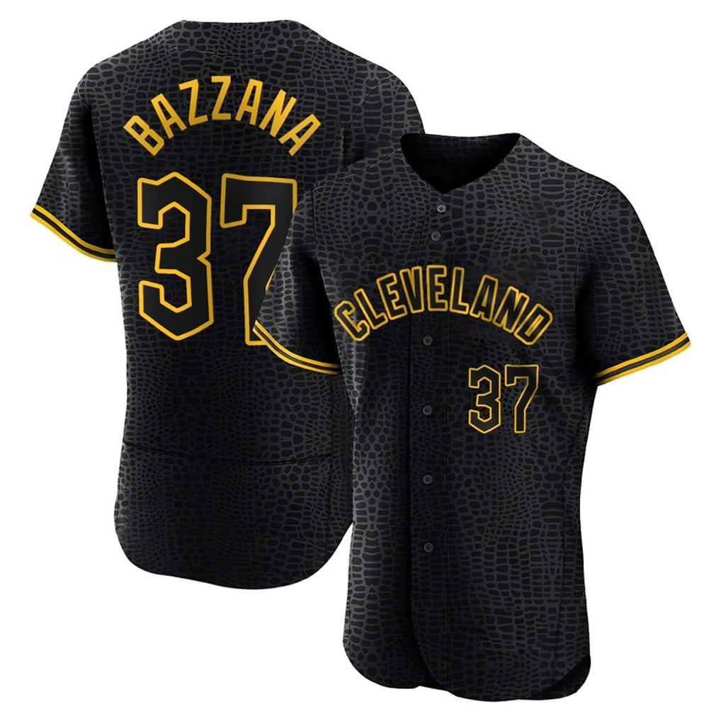 Cleveland Guardians #37 Travis Bazzana Player Black HeidiMiller Snake Skin City Limited Elite Home Stitched Jerseys
