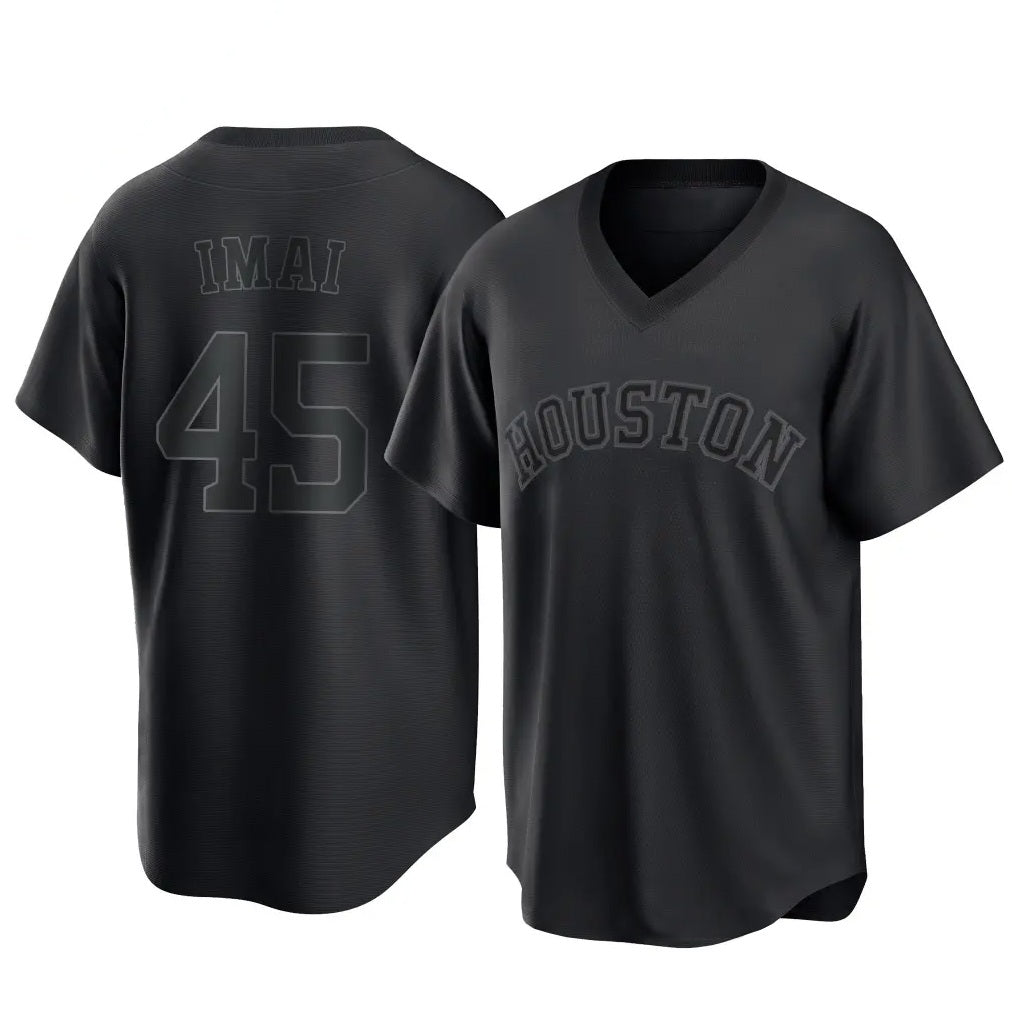 Houston Astros #45 Tatsuya Imai Player Black HeidiMiller Fashion T-shirt Home Game Stitched Jerseys