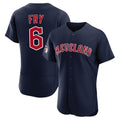 Cleveland Guardians #6 David Fry Player Navy HeidiMiller Limited Elite Home Stitched Jerseys