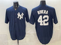 New York Yankees #42 Mariano Rivera Navy HeidiMiller Limited Stitched Jersey