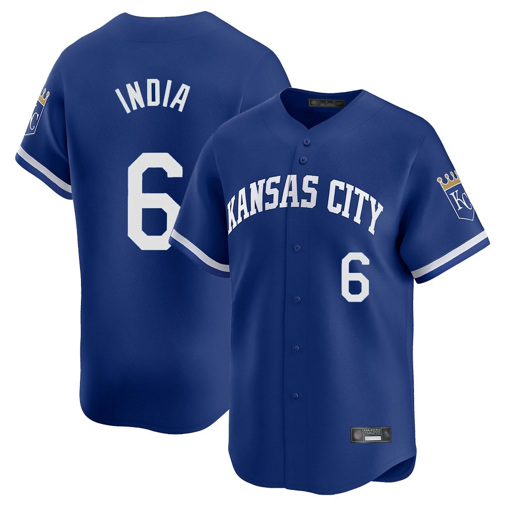 Kansas City Royals #6 Jonathan India Player Royal HeidiMiller Limited Home Stitched Jerseys