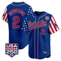 Baltimore Orioles #2 Gunnar Henderson Player Royal HeidiMiller USA 250 Independence Day Vapor Premier Limited Home Game Stitched Jerseys