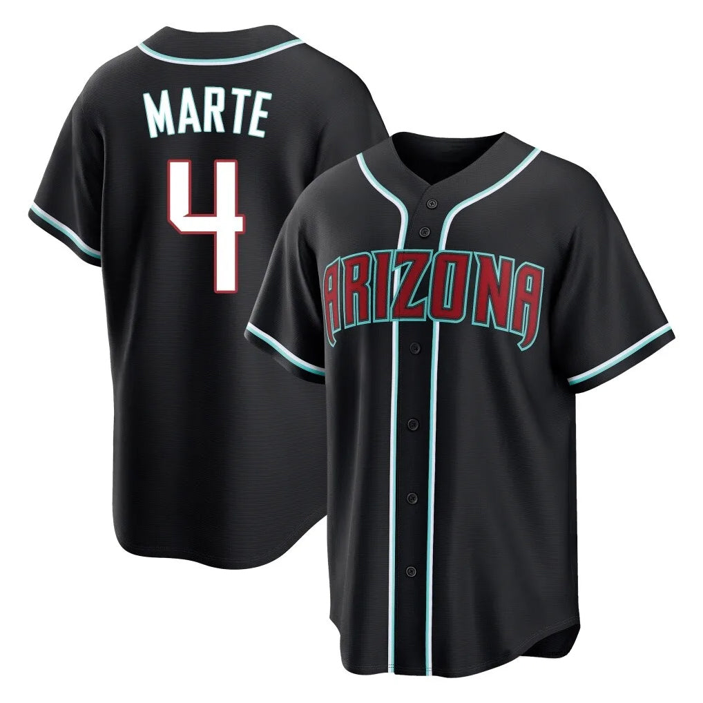 Arizona Diamondbacks #4 Ketel Marte Player Black HeidiMiller Home Game Stitched Jerseys