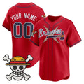 Custom Atlanta Braves x One Piece Red HeidiMiller Vapor Premier Limited Jersey - Stitched