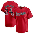 Cleveland Guardians #24 Triston McKenzie Player Red HeidiMiller Limited Home Stitched Jerseys