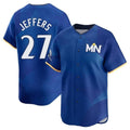 Minnesota Twins #27 Ryan Jeffers Player Royal HeidiMiller City Connect Limited Home Stitched Jerseys