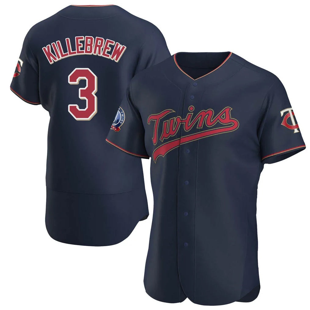Minnesota Twins #3 Harmon Killebrew Player Navy HeidiMiller 60th Home Limited Elite Stitched Jerseys