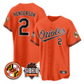 Baltimore Orioles #2 Gunnar Henderson Player Orange HeidiMiller 30th Anniversary of 2131 Home Game Stitched Jerseys