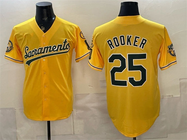 Oakland Athletics #25 Brent Rooker 2026 Yellow HeidiMiller Alternate Sacramento Celebrating 125 Years Vapor Limited Stitched Jersey