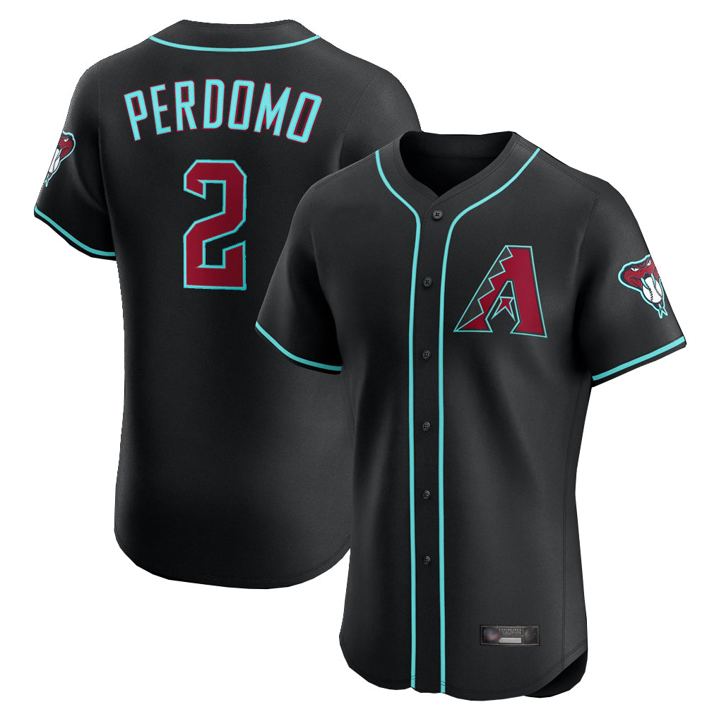 Arizona Diamondbacks #2 Geraldo Perdomo Player Black HeidiMiller Limited Elite Home Game Stitched Jerseys