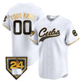 Custom Chicago Cubs 2024 Spring Training Patch Vapor Premier Limited Jersey ¨C White HeidiMiller