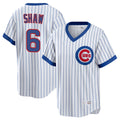 Chicago Cubs #6 Matt Shaw Player White HeidiMiller T-shirt Cooperstown Collection Limited Stitched Jerseys