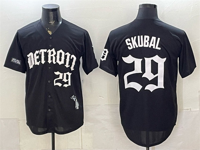 Detroit Tigers #29 Tarik Skubal 2026 Black HeidiMiller 'Motor Gothic Edition' Vapor Premier Limited Stitched Jersey