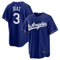 Los Angeles Dodgers #3 Edwin D¨ªaz Player Royal HeidiMiller Game Stitched Jerseys