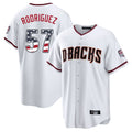 Arizona Diamondbacks #57 Eduardo Rodriguez Player White HeidiMiller USA 250 Fourth of July Home Game Stitched Jerseys