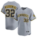 Milwaukee Brewers #32 Jacob Misiorowski Player Gray HeidiMiller Home Limited Stitched Jerseys