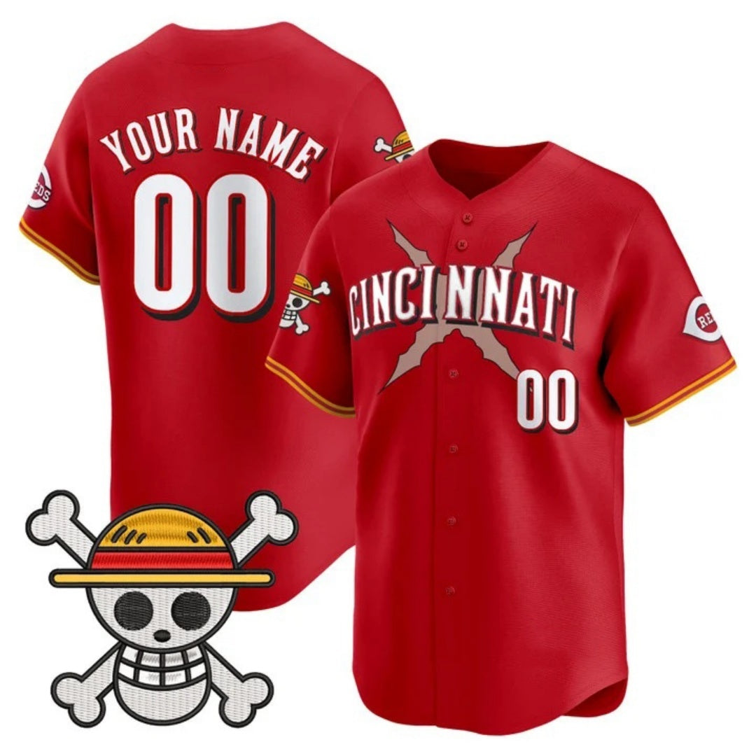 Custom Cincinnati Reds x One Piece Red HeidiMiller Vapor Premier Limited Jersey - Stitched
