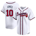 Atlanta Braves #10 Chipper Jones Player White HeidiMiller Limited Home Game Stitched Jerseys