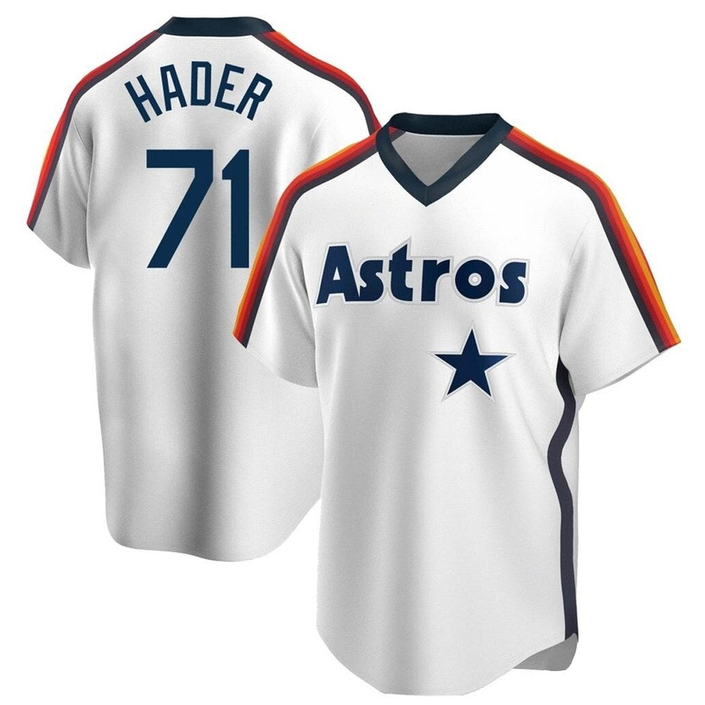 Houston Astros #71 Josh Hader Player White Cooperstown Collection HeidiMiller T-shirt Stitched Jerseys
