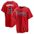 Atlanta Braves #3 Dale Murphy Player Red HeidiMiller Home Game Stitched Jerseys
