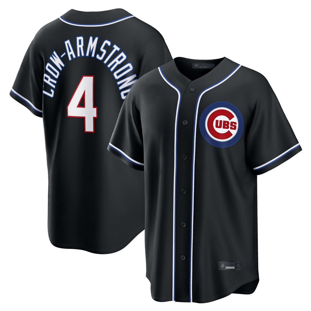 Chicago Cubs #4 Pete Crow-Armstrong Player Black HeidiMiller Fashion Out Game Stitched Jerseys