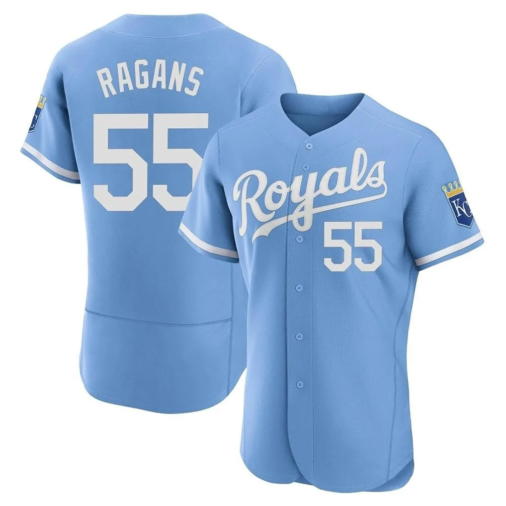 Kansas City Royals #55 Cole Ragans Player Light Blue HeidiMiller Alt Limited Elite Home Stitched Jerseys
