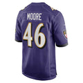 B.Ravens #46 Nick Moore Purple HeidiMiller Game Jersey