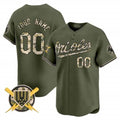 Custom Baltimore Orioles Armed Forces Day Vapor Premier Limited Jersey ¨C All Stitched-Green HeidiMiller
