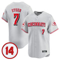 Cincinnati Reds #7 Spencer Steer Player Gray HeidiMiller Vapor Premier Limited Home Stitched Jerseys