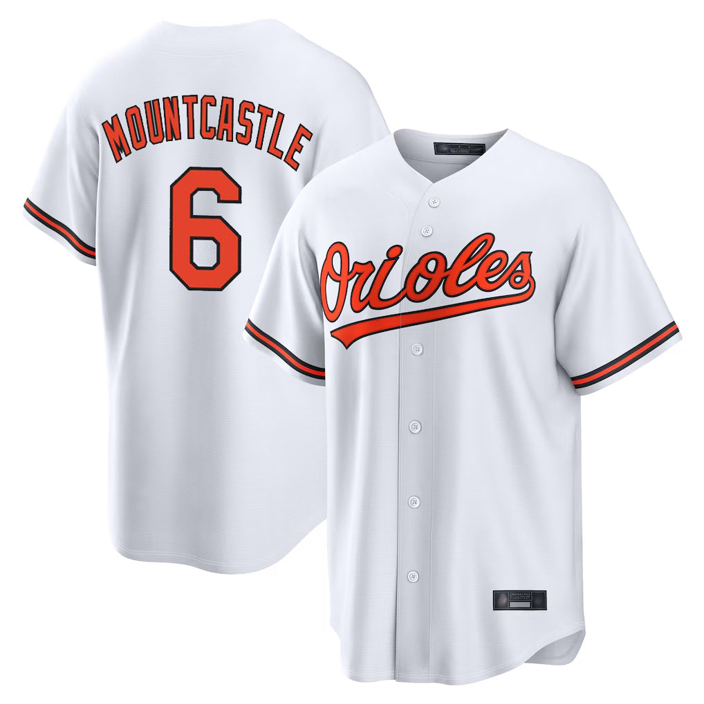 Baltimore Orioles #6 Ryan Mountcastle Player White HeidiMiller Home Game Stitched Jerseys