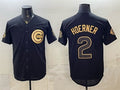 Chicago Cubs #2 Nico Hoerner Black Gold HeidiMiller 150th Anniversary Patch Stitched Jersey