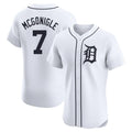 Detroit Tigers #7 Kevin McGonigle Player White HeidiMiller Limited Elite Home Stitched Jerseys