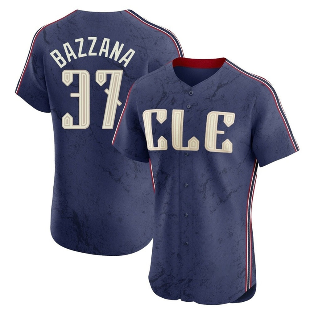 Cleveland Guardians #37 Travis Bazzana Player Navy HeidiMiller City Connect Limited Elite Home Stitched Jerseys