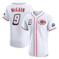 Cincinnati Reds #9 Matt McLain Player White HeidiMiller Speedway Classic Limited Elite Home Stitched Jerseys