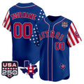 Custom Houston Astros America 250 Edition Vapor Premier Limited Royal HeidiMiller Stitched Jerseys