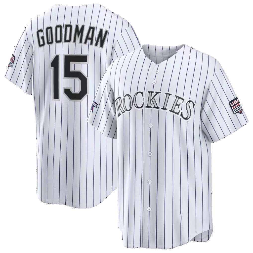 Colorado Rockies #15 Hunter Goodman 2026 All-Star Game White HeidiMiller Replica Jersey
