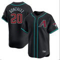 Arizona Diamondbacks #20 Luis Gonzalez Player Black HeidiMiller Limited Home Game Stitched Jerseys