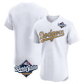 Los Angeles Dodgers Blank Player White Gold HeidiMiller Limited Elite Home World Series Stitched Jerseys
