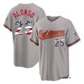 Baltimore Orioles #25 Pete Alonso Player Gray HeidiMiller USA 250 Fourth of July Home Game Stitched Jerseys