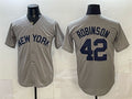 New York Yankees #42 Jackie Robinson Grey HeidiMiller Stitched Jersey