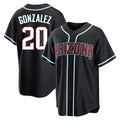 Arizona Diamondbacks #20 Luis Gonzalez Player Black HeidiMiller Home Game Stitched Jerseys