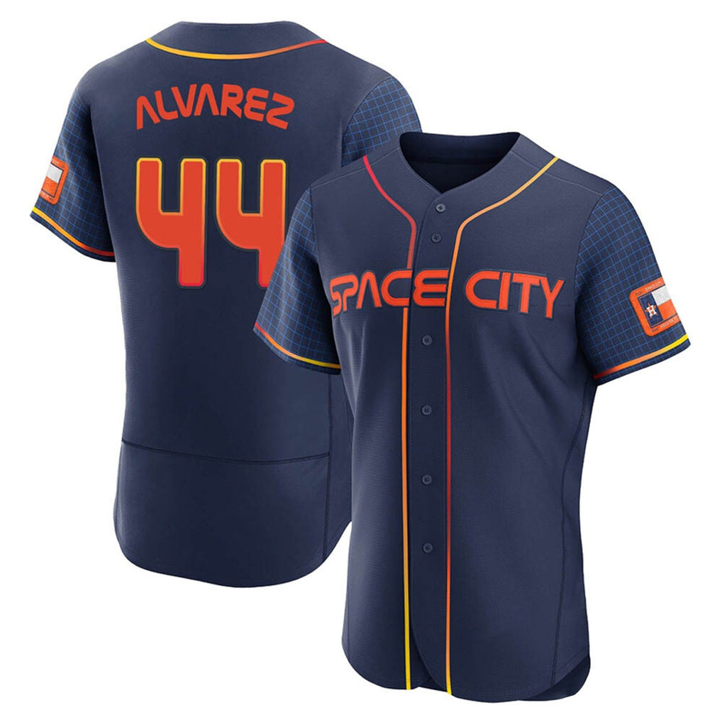 Houston Astros #44 Yordan Alvarez Player Navy HeidiMiller City Connect Limited Elite Home Stitched Jerseys