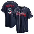 Atlanta Braves #3 Dale Murphy Player Navy HeidiMiller USA 250 Fourth Of July Limited Home Game Stitched Jerseys