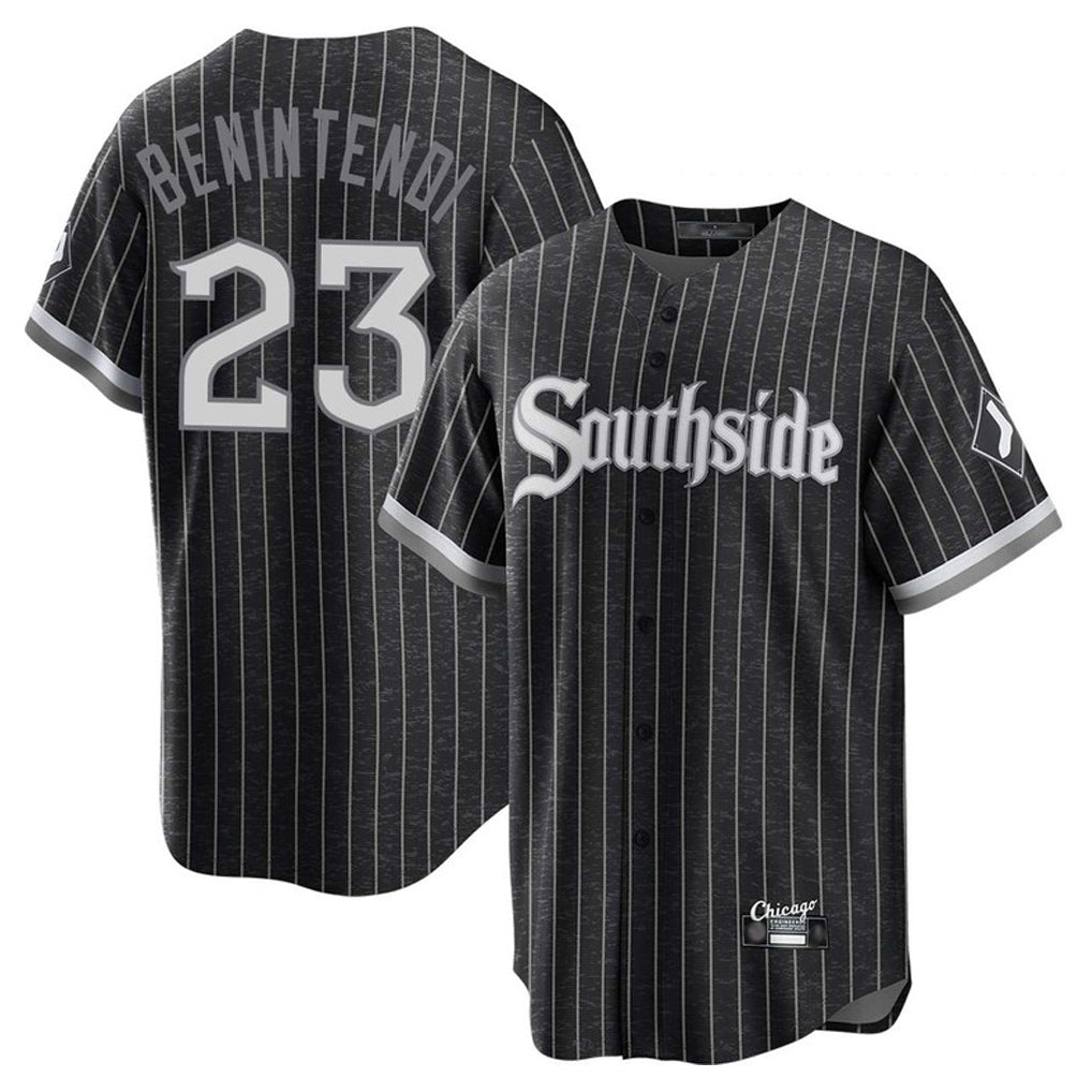 Chicago White Sox #23 Andrew Benintendi Player Black HeidiMiller City Connect Home Game Stitched Jerseys