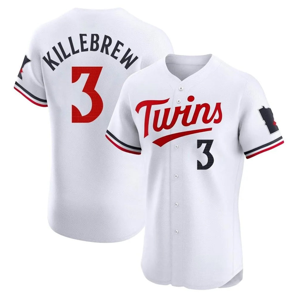 Minnesota Twins #3 Harmon Killebrew Player White HeidiMiller Home Limited Elite Stitched Jerseys