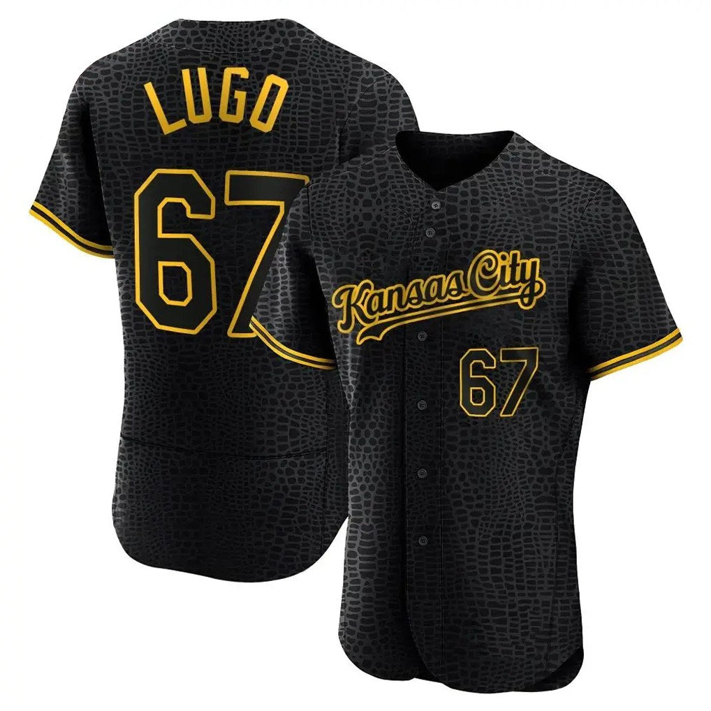 Kansas City Royals #67 Seth Lugo Player Black HeidiMiller Snake Skin City Limited Elite Stitched Jerseys
