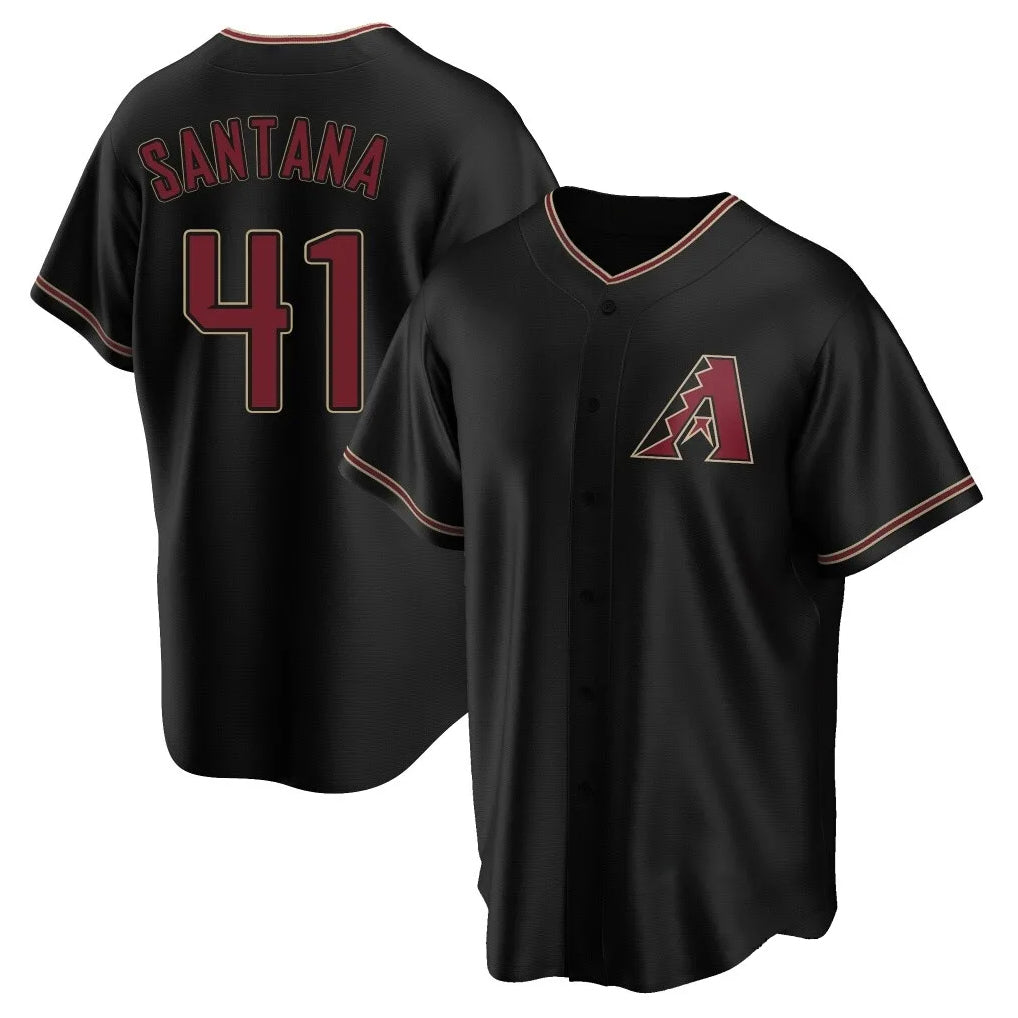 Arizona Diamondbacks #41 Carlos Santana Player Black HeidiMiller Limited Home Stitched Jerseys