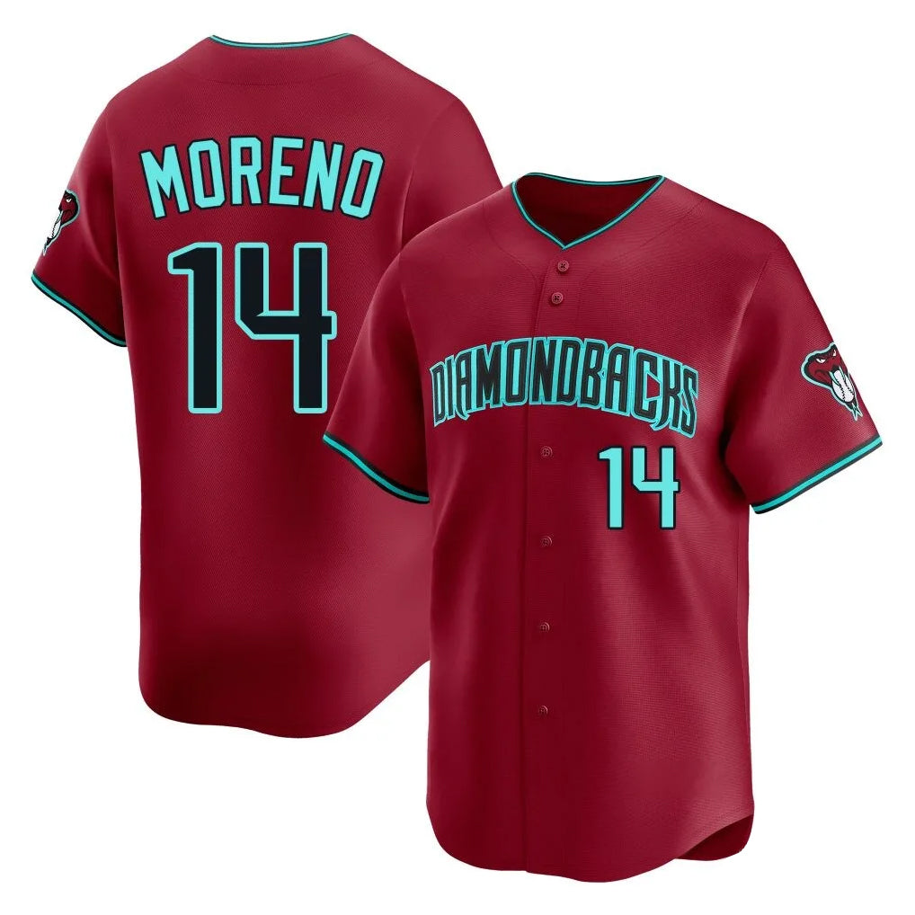 Arizona Diamondbacks #14 Gabriel Moreno Player Red HeidiMiller Limited Home Game Stitched Jerseys